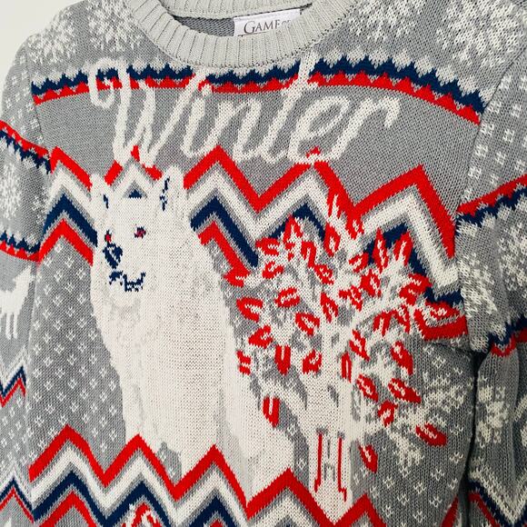 Game of Thrones gray red white and blue knit "Winter is here" (Size: SMall) - Picture 2 of 4